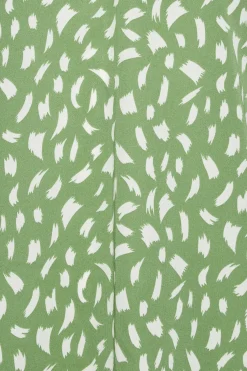M&Co Womens Green Brush Stroke Print Half Placket Shirt><noscript><img width=