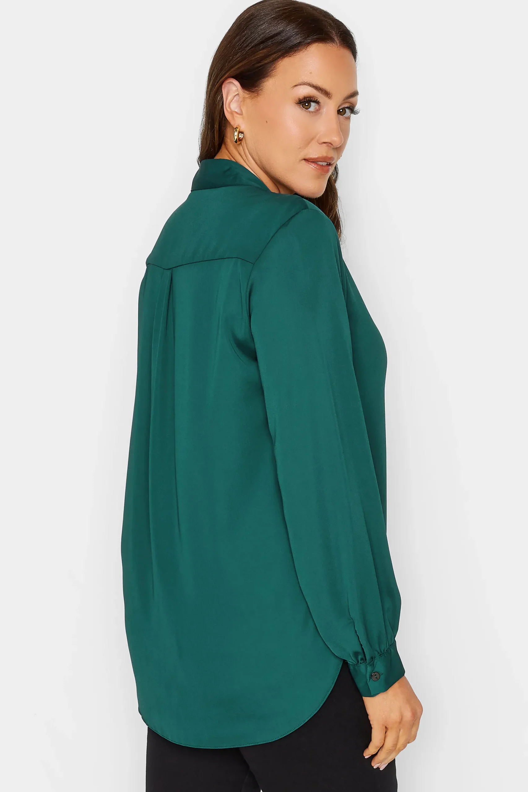M&Co Womens Green Button Through Shirt>Women Shirts