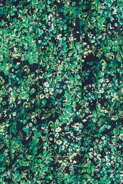 M&Co Womens Green Floral Half Placket Midi Smock Dress><noscript><img width=