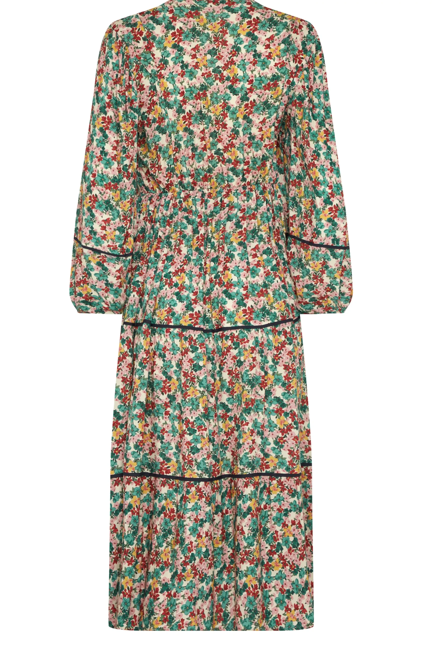 M&Co Womens Green Floral Print Crochet Trim Maxi Dress>Women Maxi Dresses