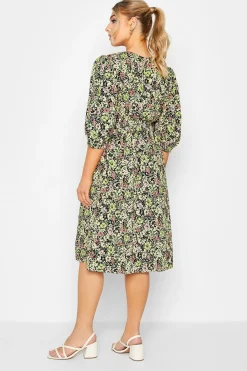 M&Co Womens Green Floral Print Midi Dress><noscript><img width=