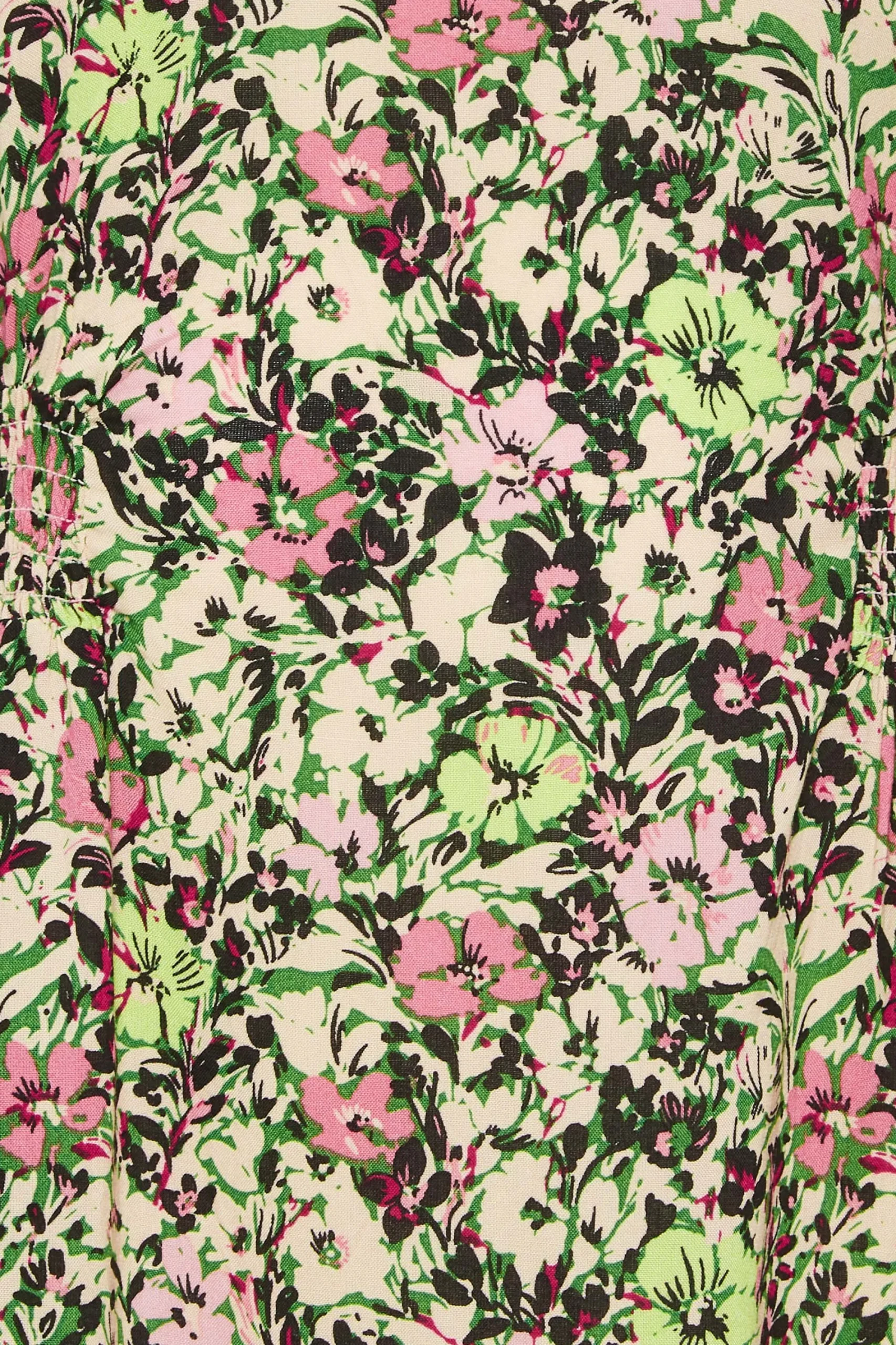 M&Co Womens Green Floral Print Midi Dress>Women Wedding Guest Dresses