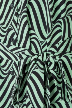 M&Co Womens Green Geometric Print Shirt Dress><noscript><img width=