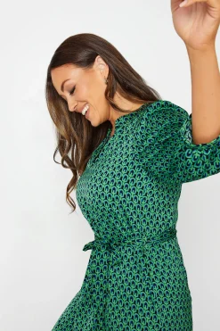 M&Co Womens Green Geometric Print Tunic Dress><noscript><img width=