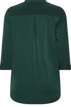 M&Co Womens Green Half Placket Jersey Shirt><noscript><img width=