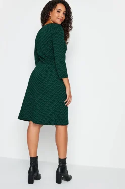 M&Co Womens Green Jacquard Shift Dress><noscript><img width=