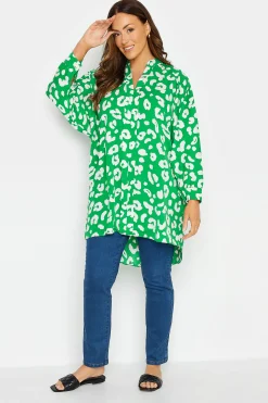 M&Co Womens Green Leopard Print Blouse>Women Shirts