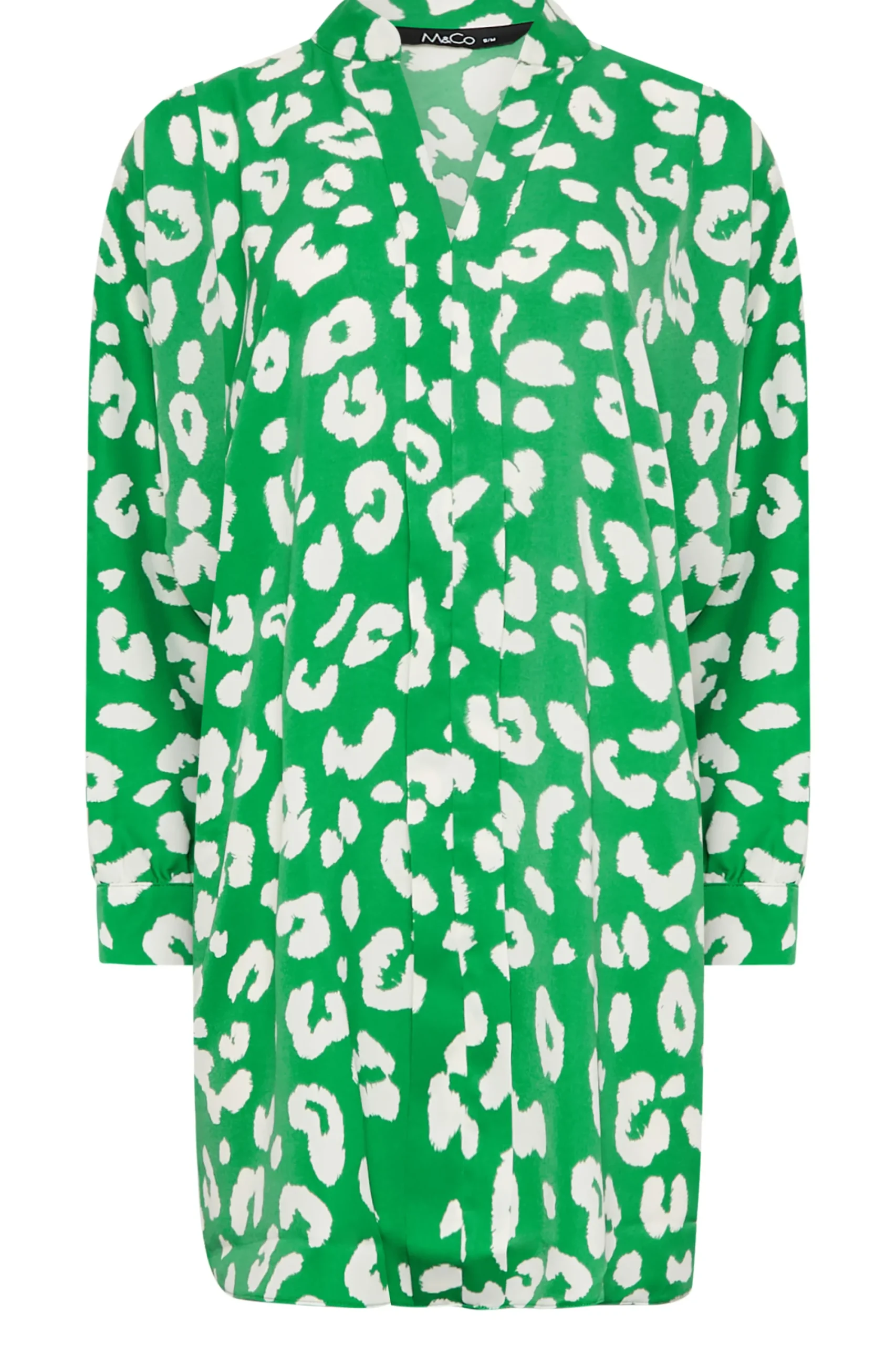 M&Co Womens Green Leopard Print Blouse>Women Shirts
