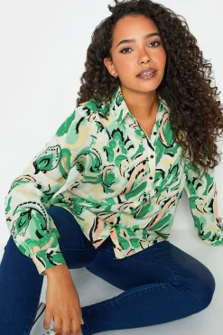 M&Co Womens Green Paisley Print Long Sleeve Shirt><noscript><img width=