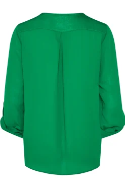 M&Co Womens Green Satin Contrast Panel Shirt><noscript><img width=