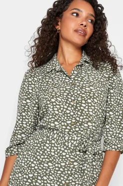 M&Co Womens Green Spot Print Shirt Dress><noscript><img width=
