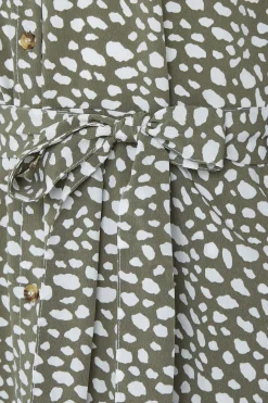 M&Co Womens Green Spot Print Shirt Dress><noscript><img width=