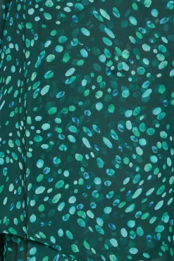 M&Co Womens Green Spot Print Wrap Blouse><noscript><img width=