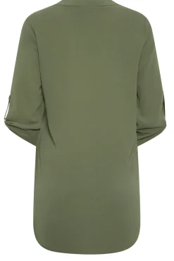 M&Co Womens Green Statement Button Tab Sleeve Shirt><noscript><img width=