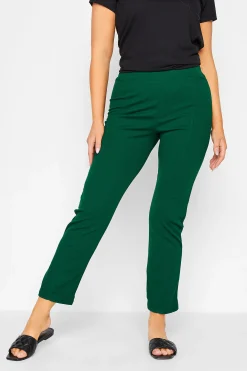 M&Co Womens Green Stretch Tapered Trousers>Women Trousers