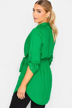 M&Co Womens Green Tie Waist Blouse><noscript><img width=
