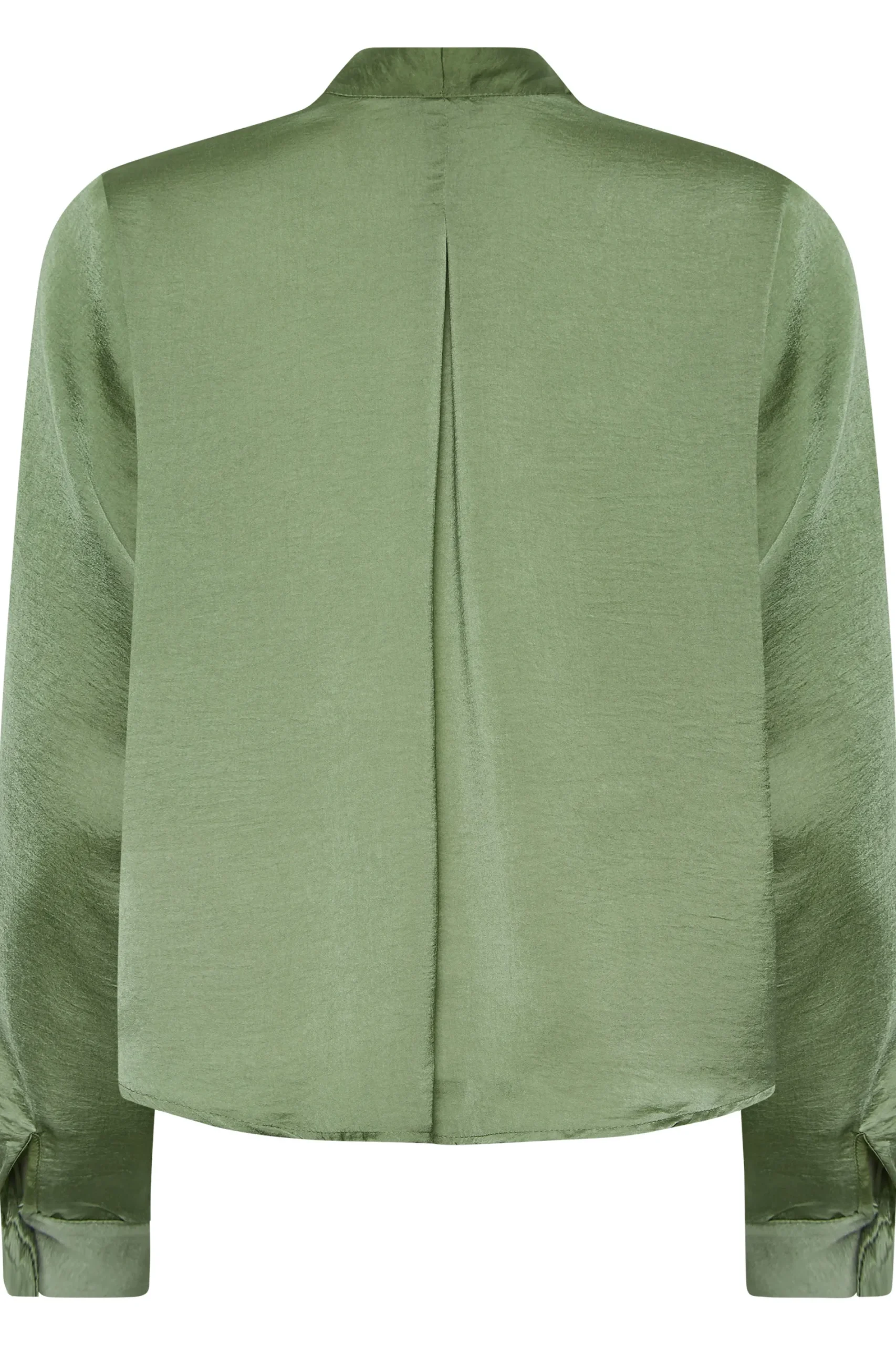 M&Co Womens Green Wrap Front Blouse>Women Long Sleeve Tops
