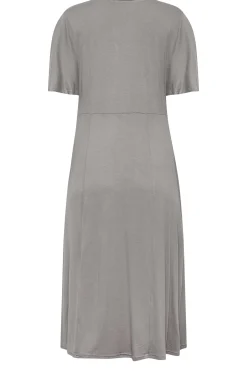 M&Co Womens Grey Angel Sleeve Split Hem Midi Dress><noscript><img width=
