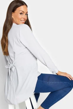 M&Co Womens Grey Button Through Tunic Shirt><noscript><img width=