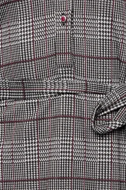 M&Co Womens Grey Check Tie Waist Tunic Dress><noscript><img width=