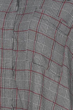 M&Co Womens Grey Check Half Placket Shirt><noscript><img width=