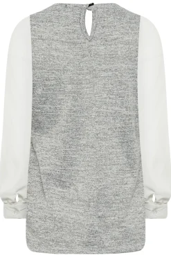 M&Co Womens Grey Contrast Long Sleeve Top><noscript><img width=