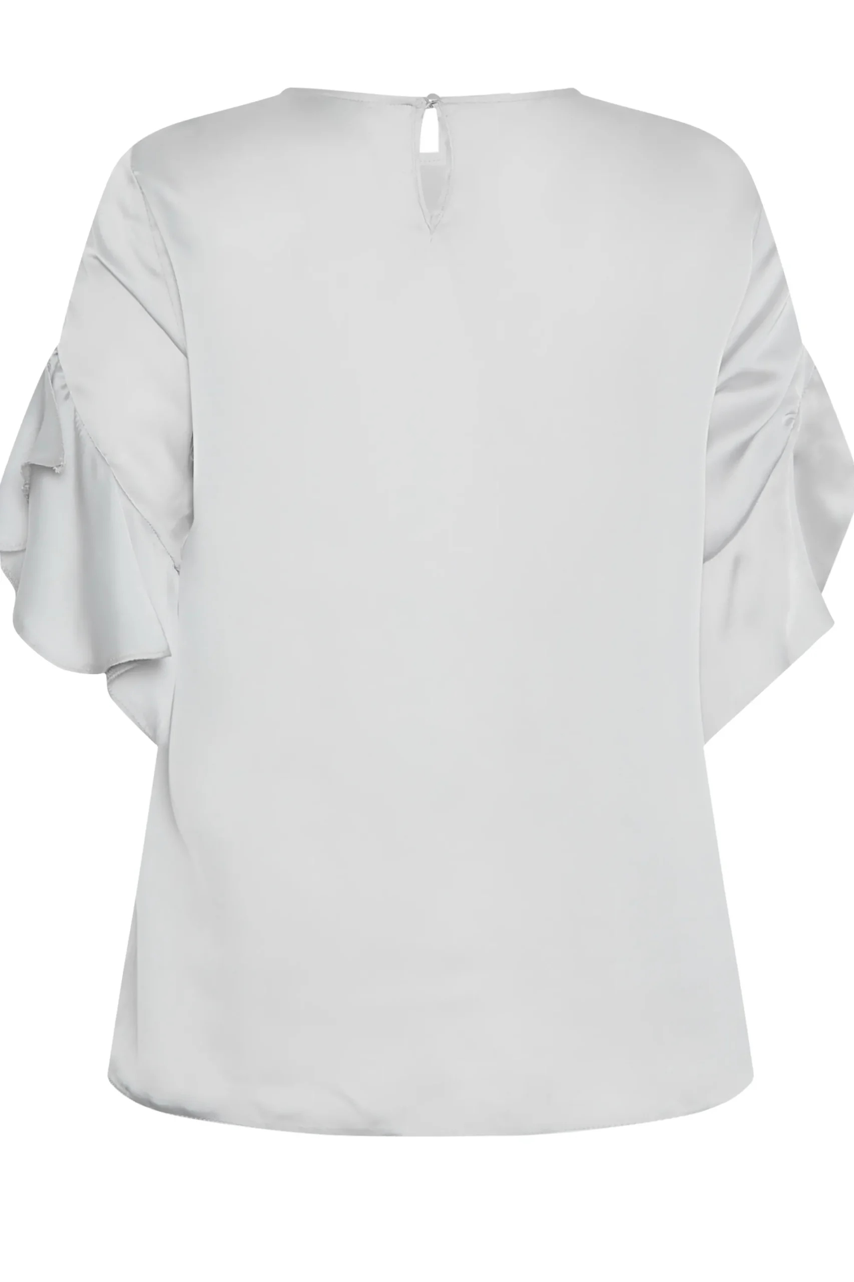 M&Co Womens Grey Frill Sleeve Blouse>Women Short Sleeve Tops