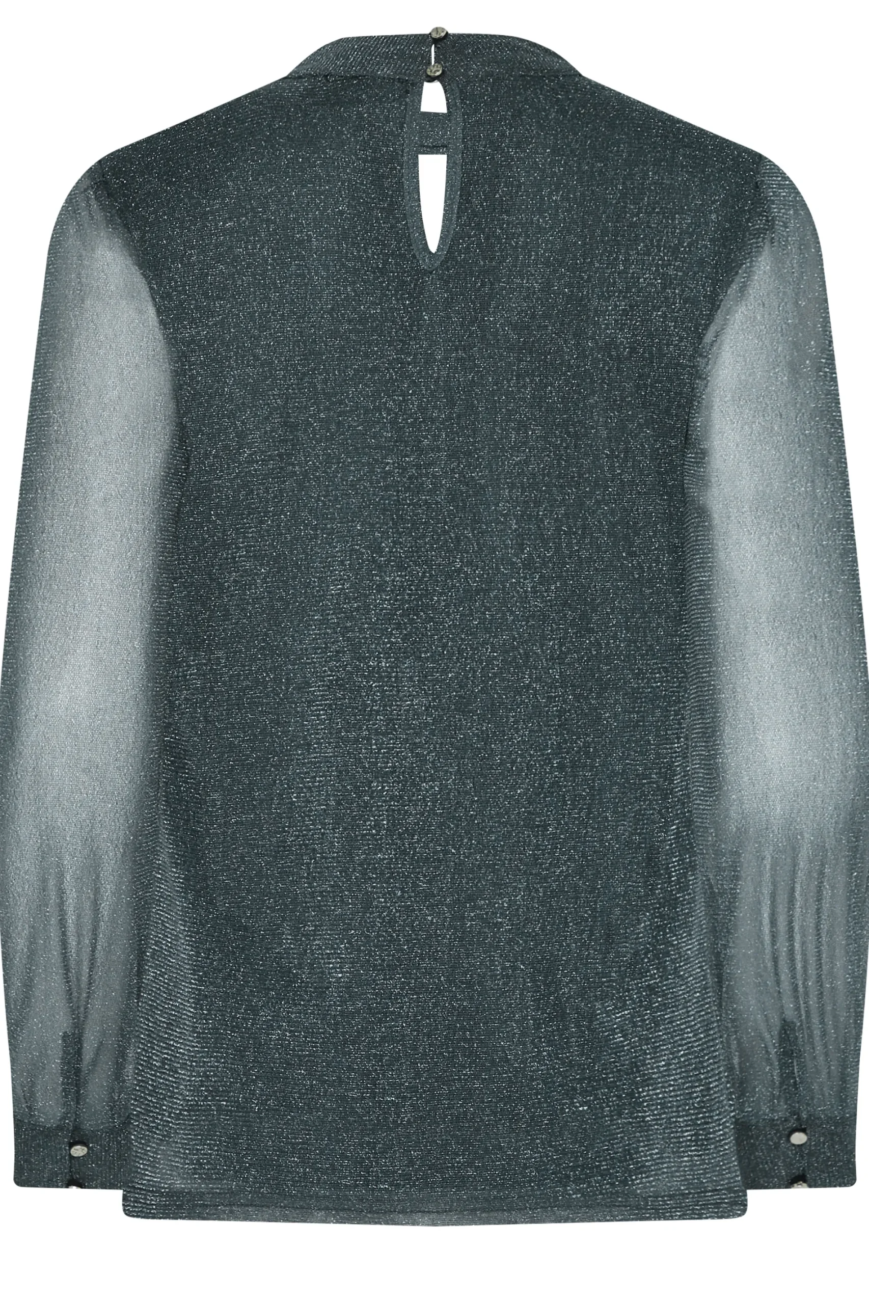 M&Co Womens Grey Shimmer Keyhole Blouse>Women Blouses