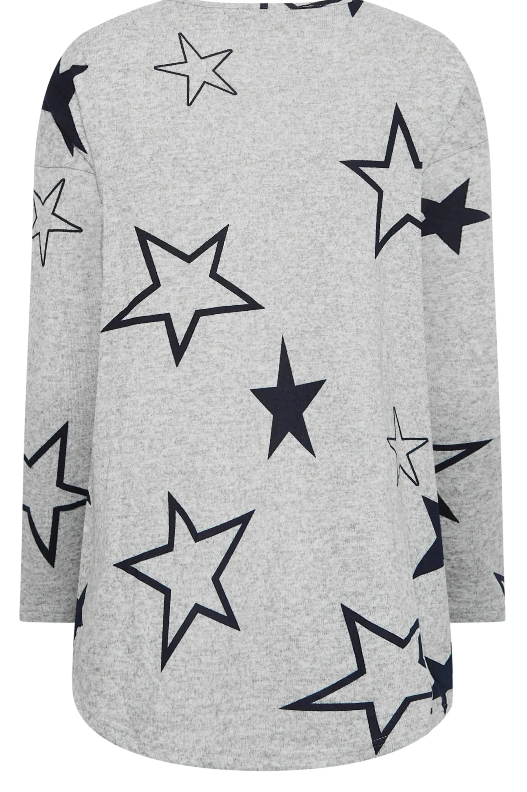 M&Co Womens Grey Star Print Jumper>Women Long Sleeve Tops