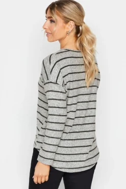 M&Co Womens Grey Stripe Jumper><noscript><img width=