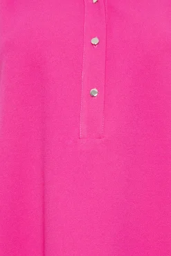 M&Co Womens Hot Pink Half Placket Jersey Shirt><noscript><img width=