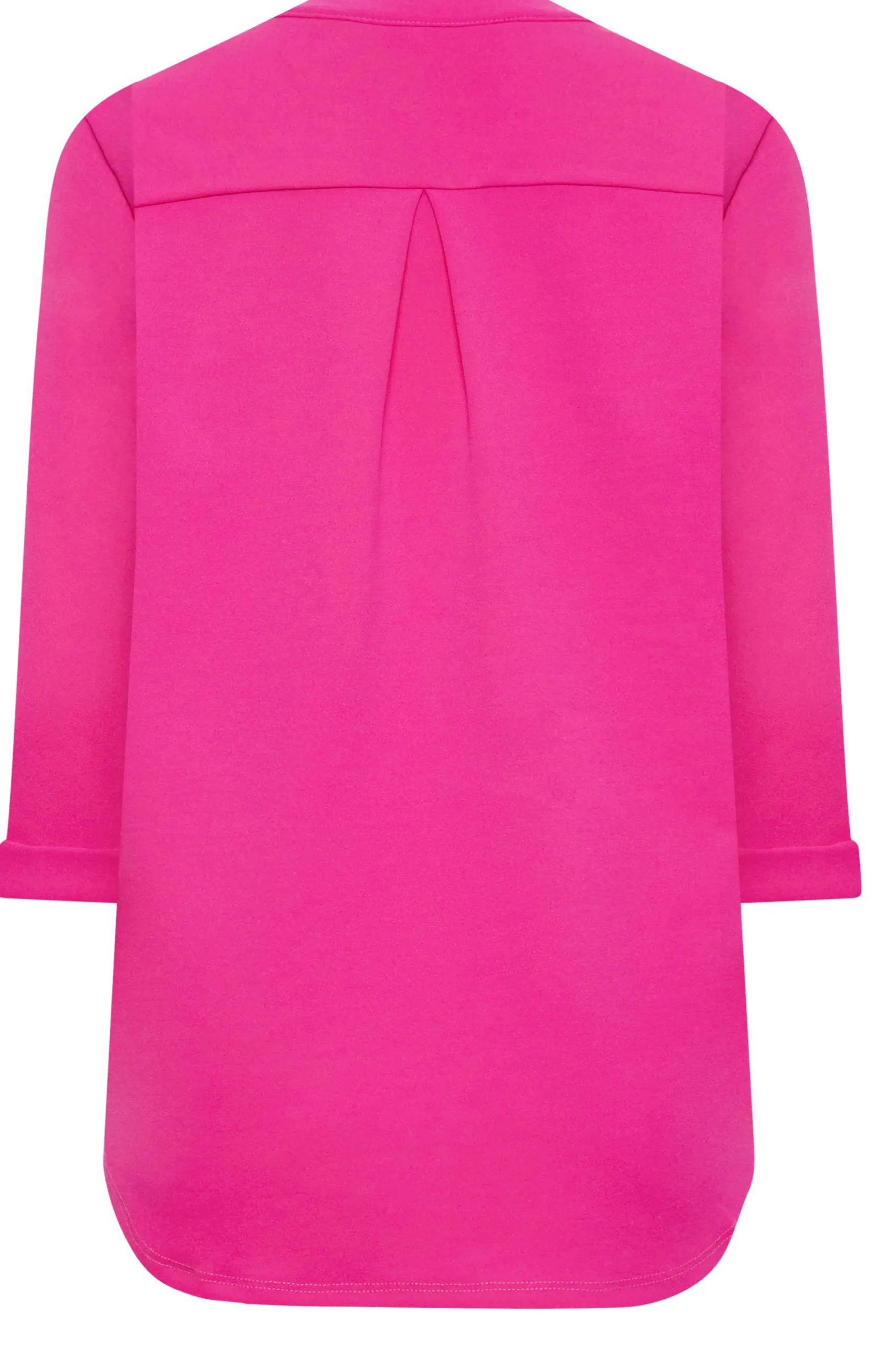 M&Co Womens Hot Pink Half Placket Jersey Shirt>Women Shirts