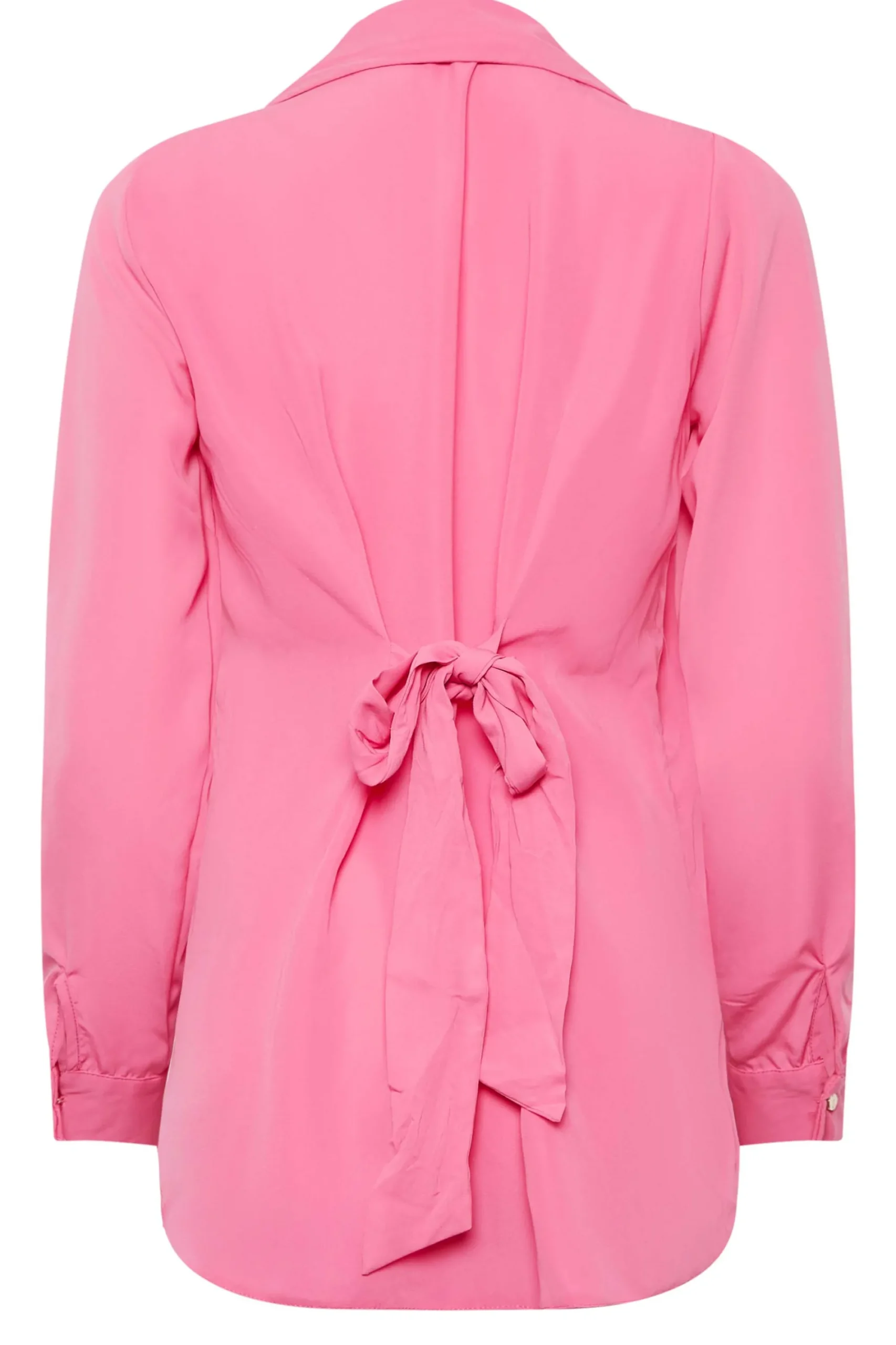 M&Co Womens Hot Pink Tie Waist Tunic Shirt>Women Shirts