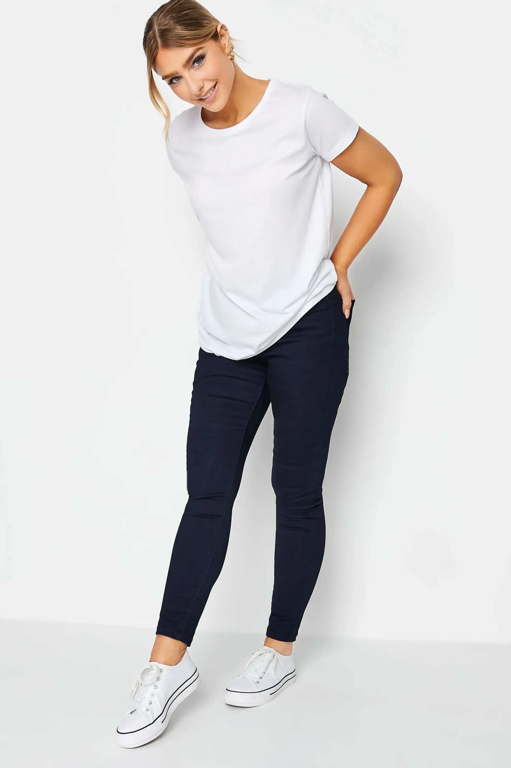 M&Co Womens Indigo Blue Stretch Jeggings>Women Jeans (Hidden)