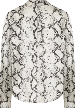 M&Co Womens Ivory White Snake Print Wrap Front Blouse><noscript><img width=
