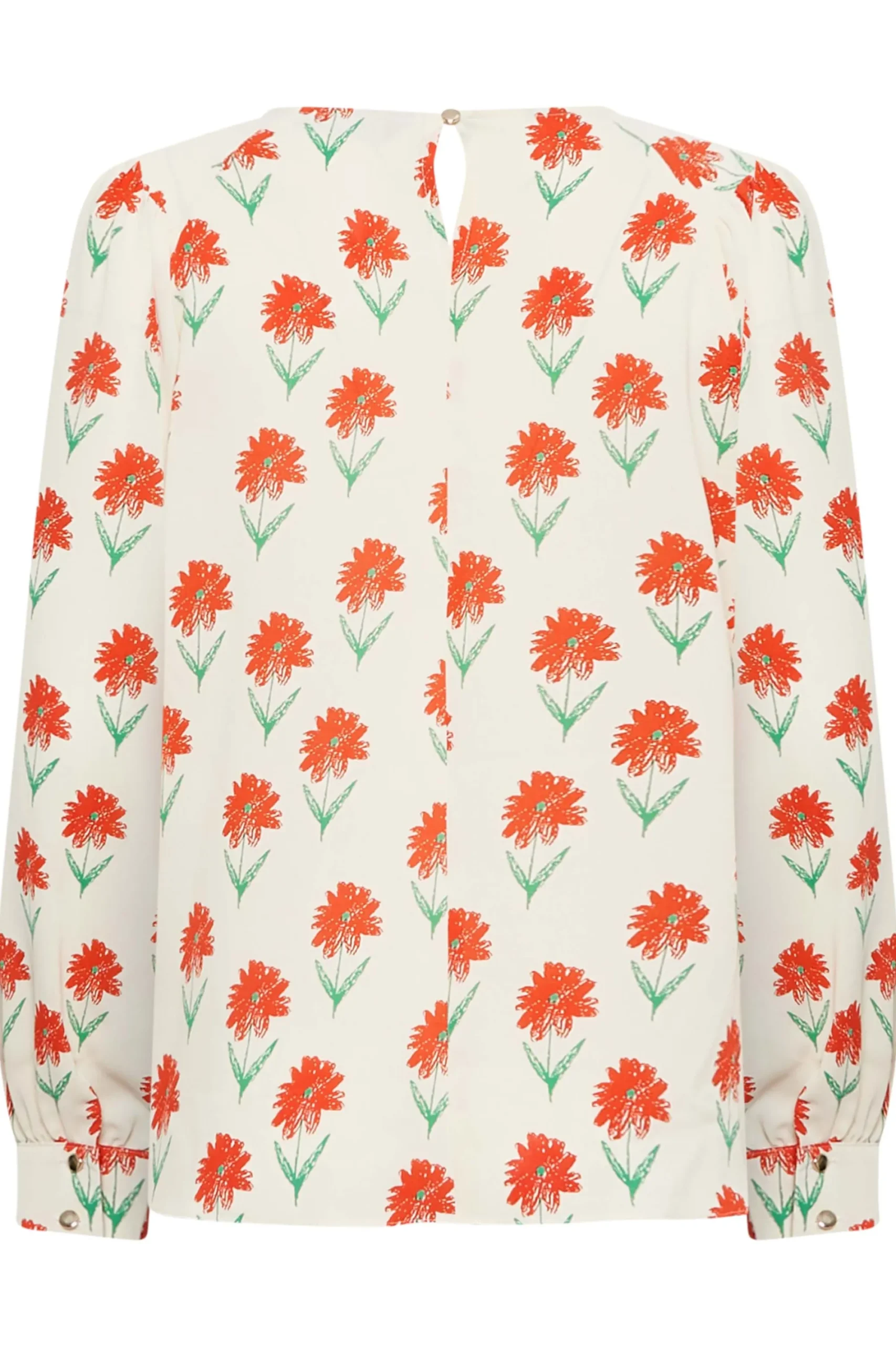 M&Co Womens Ivory White Floral Print Long Sleeve Blouse>Women Shirts