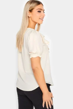 M&Co Womens Ivory White Frill Blouse><noscript><img width=