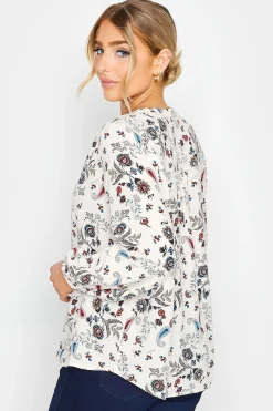M&Co Womens Ivory White Paisley Print Blouse><noscript><img width=