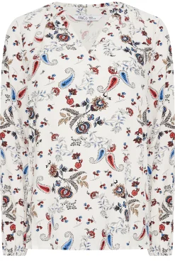 M&Co Womens Ivory White Paisley Print Blouse><noscript><img width=