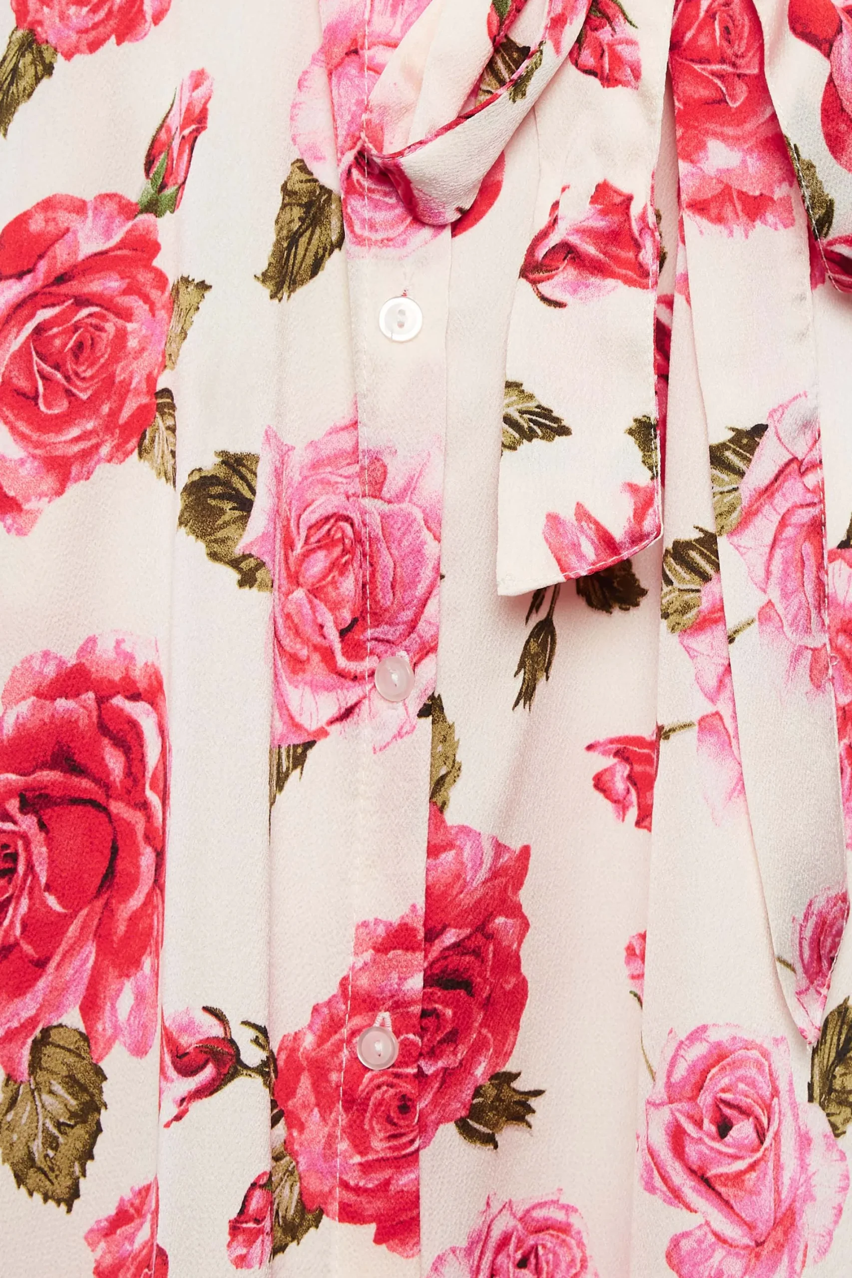 M&Co Womens Ivory White Rose Print Tie Waist Shirt Dress>Women Wedding Guest Dresses