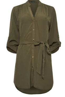M&Co Womens Khaki Green Tie Waist Blouse><noscript><img width=