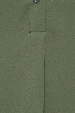 M&Co Womens Khaki Green Statement Button Tab Sleeve Shirt><noscript><img width=