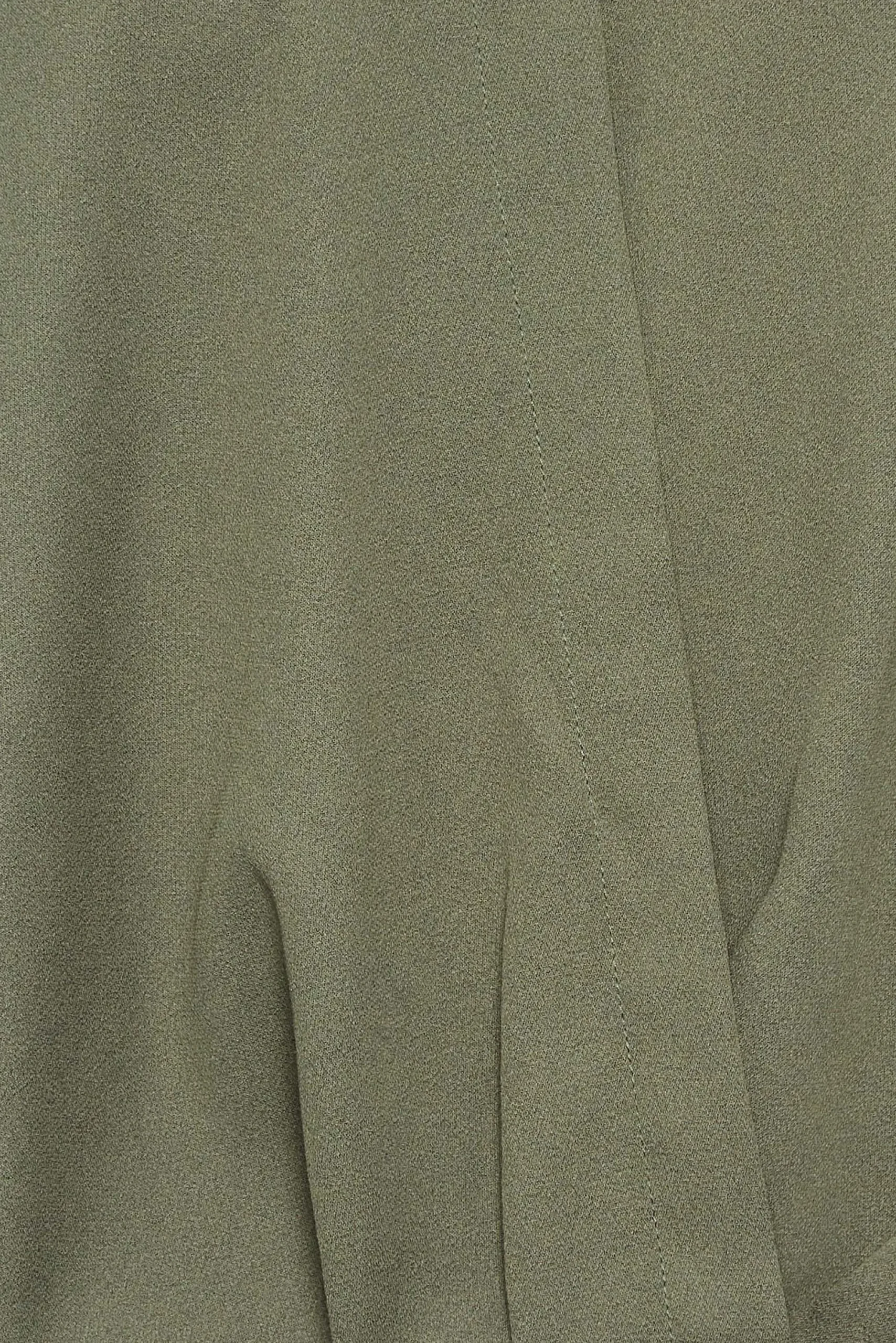 M&Co Womens Khaki Green V-Neck Wrap Blouse>Women Short Sleeve Tops