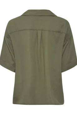 M&Co Womens Khaki Green V-Neck Wrap Blouse><noscript><img width=