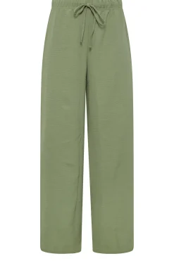 M&Co Womens Khaki Green Crepe Wide Leg Trousers><noscript><img width=