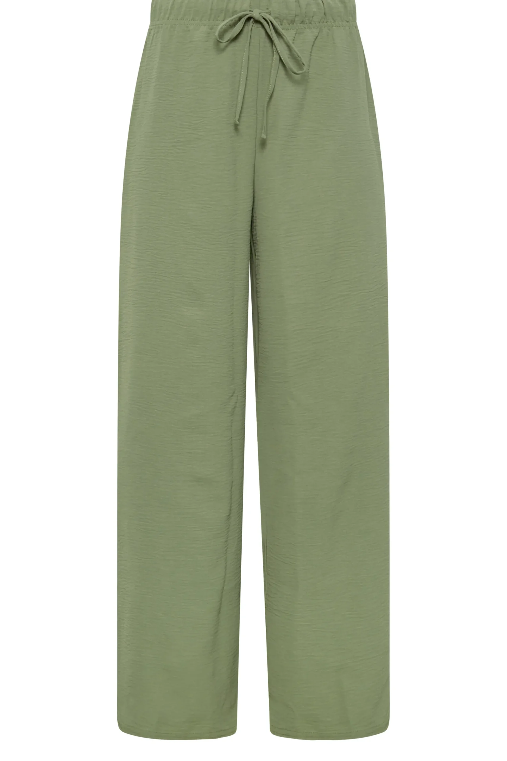 M&Co Womens Khaki Green Crepe Wide Leg Trousers>Women Wide Leg Trousers