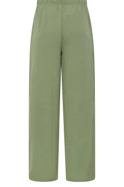 M&Co Womens Khaki Green Crepe Wide Leg Trousers><noscript><img width=