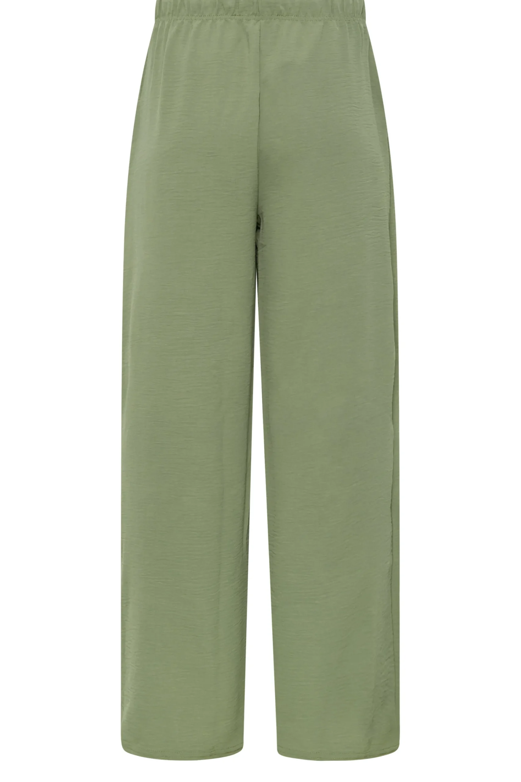 M&Co Womens Khaki Green Crepe Wide Leg Trousers>Women Wide Leg Trousers