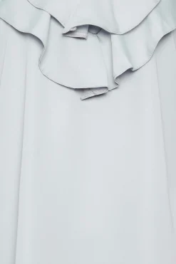 M&Co Womens Light Blue Frill Front Blouse><noscript><img width=