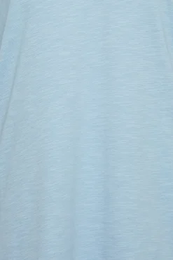 M&Co Womens Light Blue V-Neck Long Sleeve Cotton Blend T-Shirt><noscript><img width=